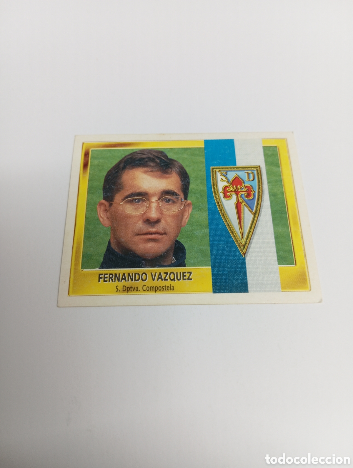 Cromos de F&uacute;tbol: ENTRENADOR FERNANDO V&Aacute;ZQUEZ Compostela Liga Este 1995 1996 NUEVO SIN PEGAR PANINI 95 96