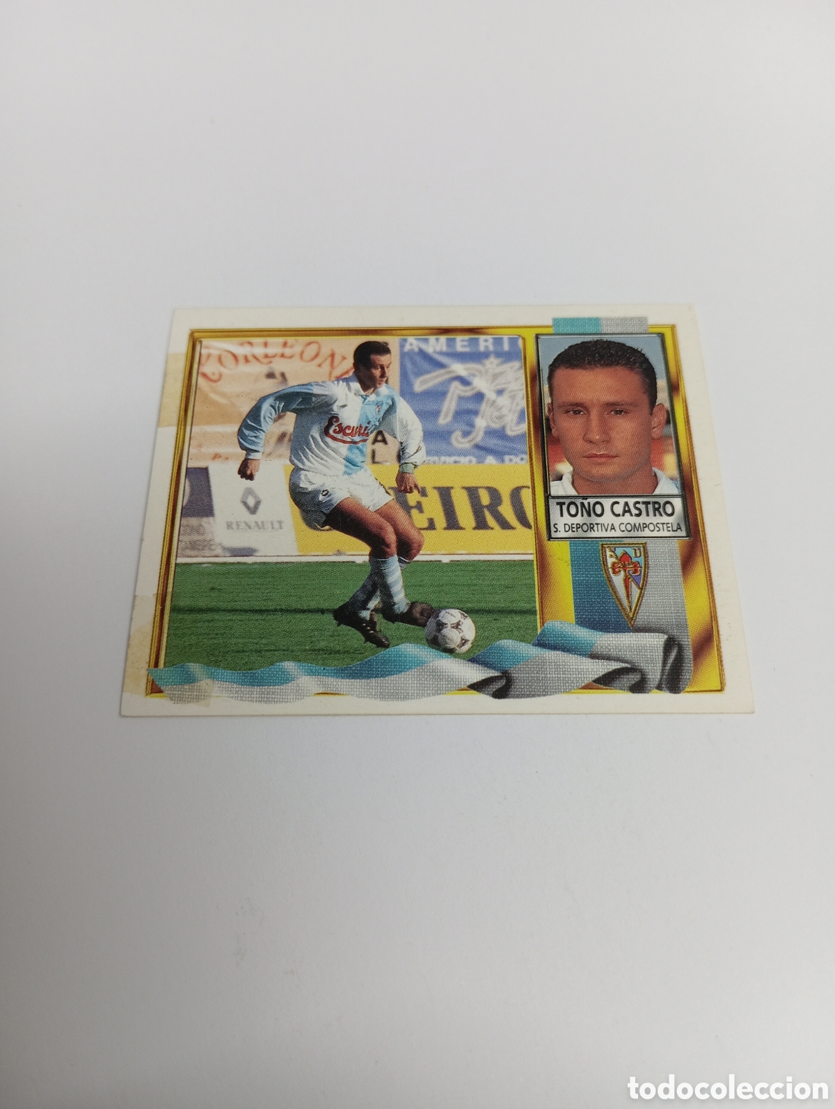 Cromos de F&uacute;tbol: TO&Ntilde;O CASTRO Compostela Liga Este 1995 1996 NUEVO SIN PEGAR PANINI 95 96