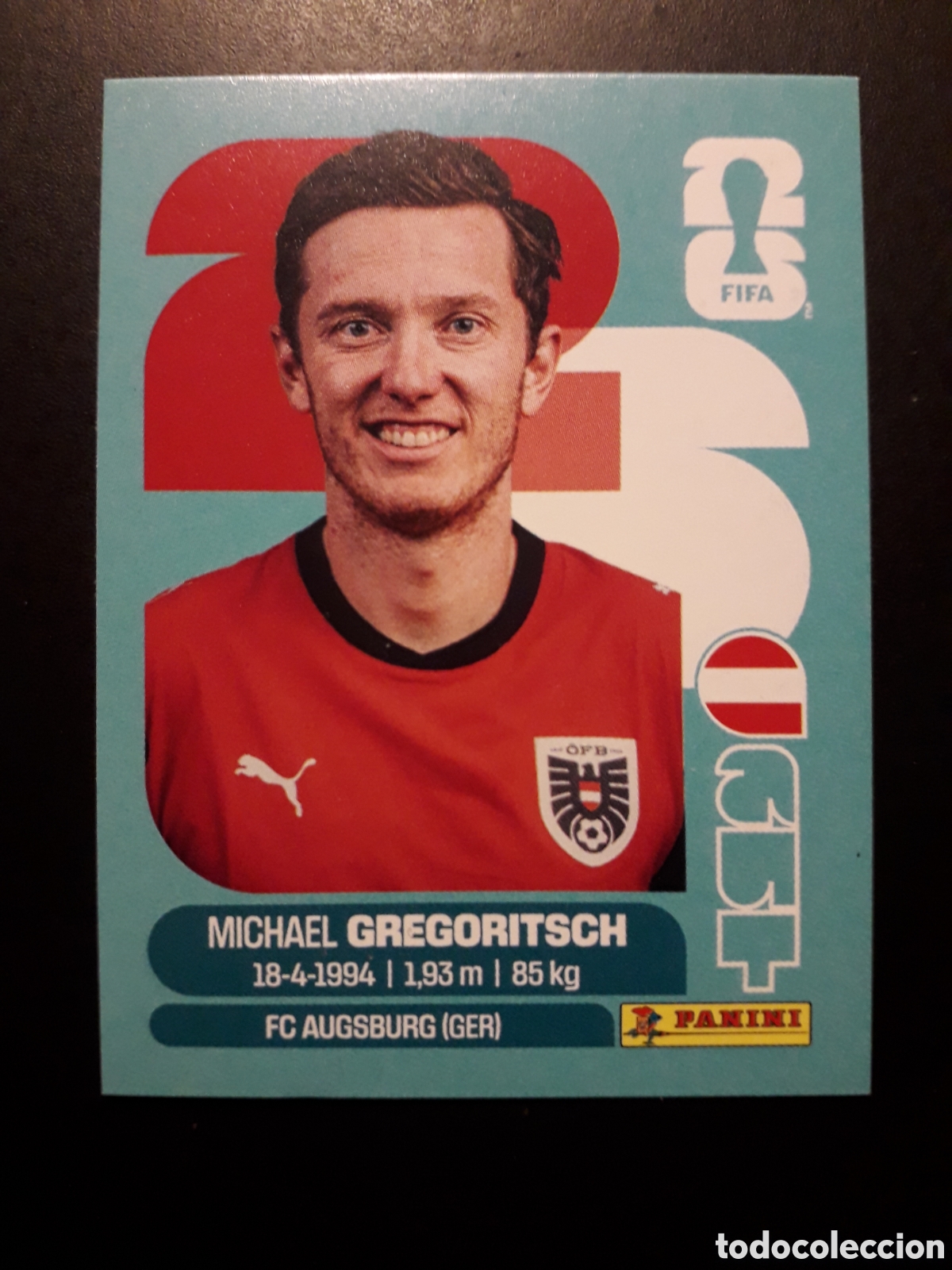 Cromos de F&uacute;tbol: GREGORITSCH AUSTRIA AUT 19 MUNDIAL F&Uacute;TBOL 2026 FIFA WORLD CUP PANINI SIN PEGAR PEDIDO M&Iacute;NIMO 3&euro;