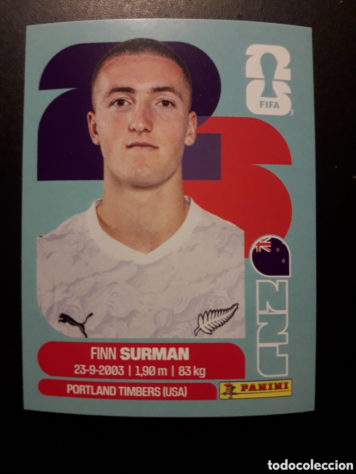 Cromos de F&uacute;tbol: SURMAN NUEVA ZELANDA NZL 9 MUNDIAL F&Uacute;TBOL 2026 FIFA WORLD CUP PANINI SIN PEGAR PEDIDO M&Iacute;NIMO 3&euro;.