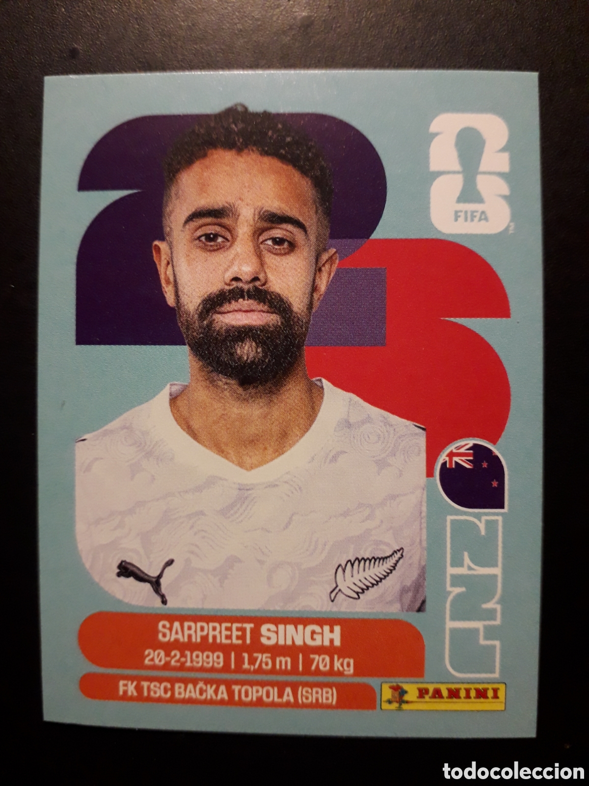 Cromos de F&uacute;tbol: SINGH NUEVA ZELANDA NZL 9 MUNDIAL F&Uacute;TBOL 2026 FIFA WORLD CUP PANINI SIN PEGAR PEDIDO M&Iacute;NIMO 3&euro;
