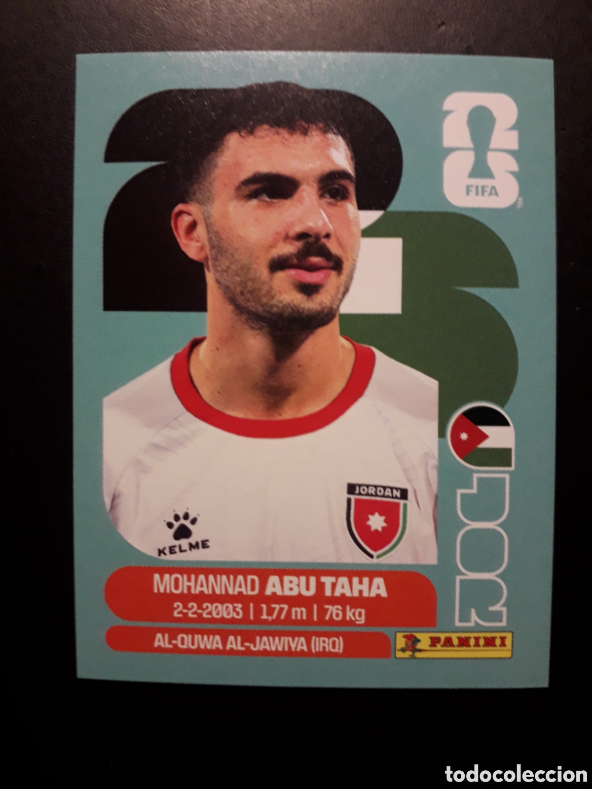 Cromos de F&uacute;tbol: ABU TAHA JORDANIA JOR 12 MUNDIAL F&Uacute;TBOL 2026 FIFA WORLD CUP PANINI SIN PEGAR PEDIDO M&Iacute;NIMO 3&euro;