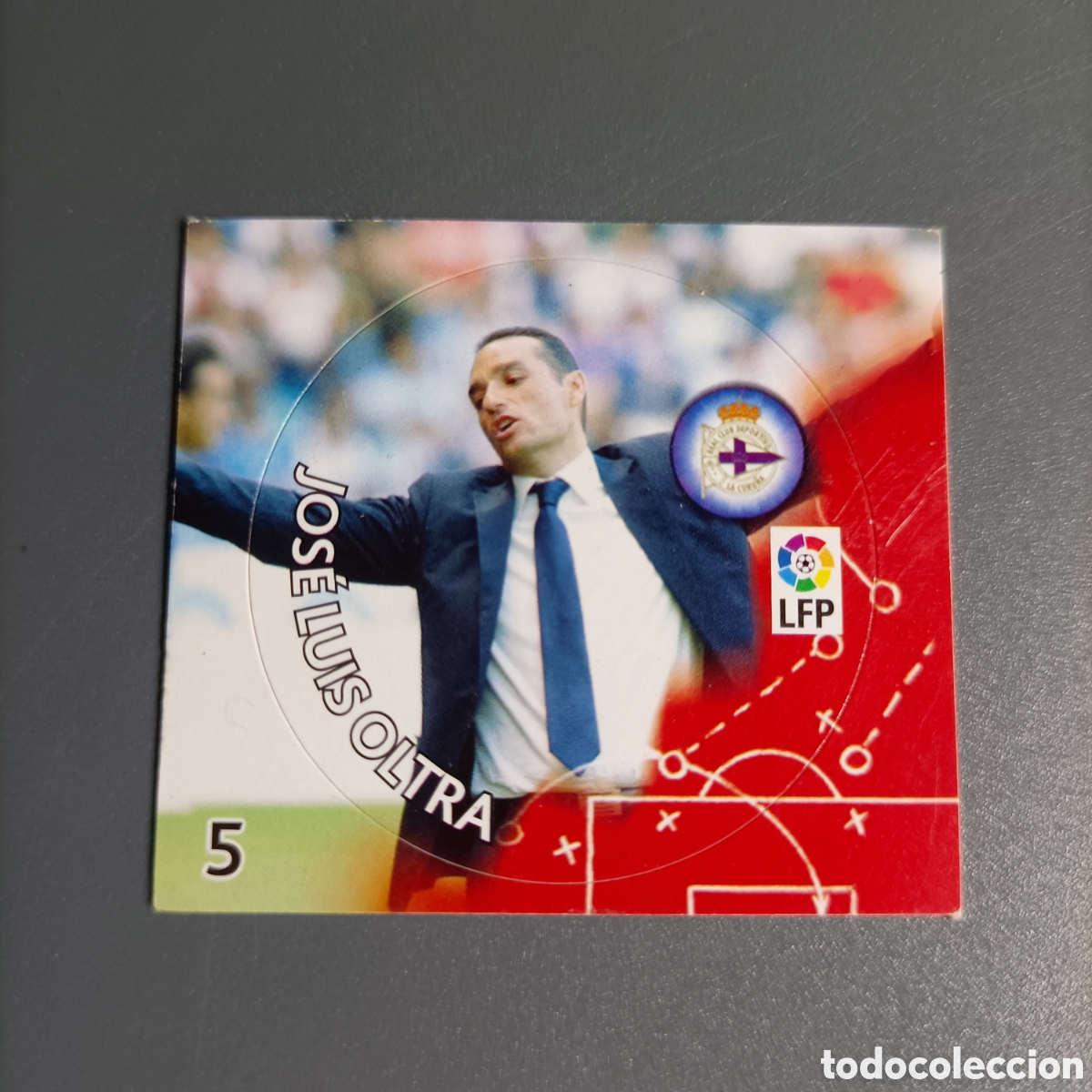 Cromos de F&uacute;tbol: CROMO TROQUELADO CHEETOS. №5 (DEPORTIVO) JOS&Eacute; LUIS OLTRA