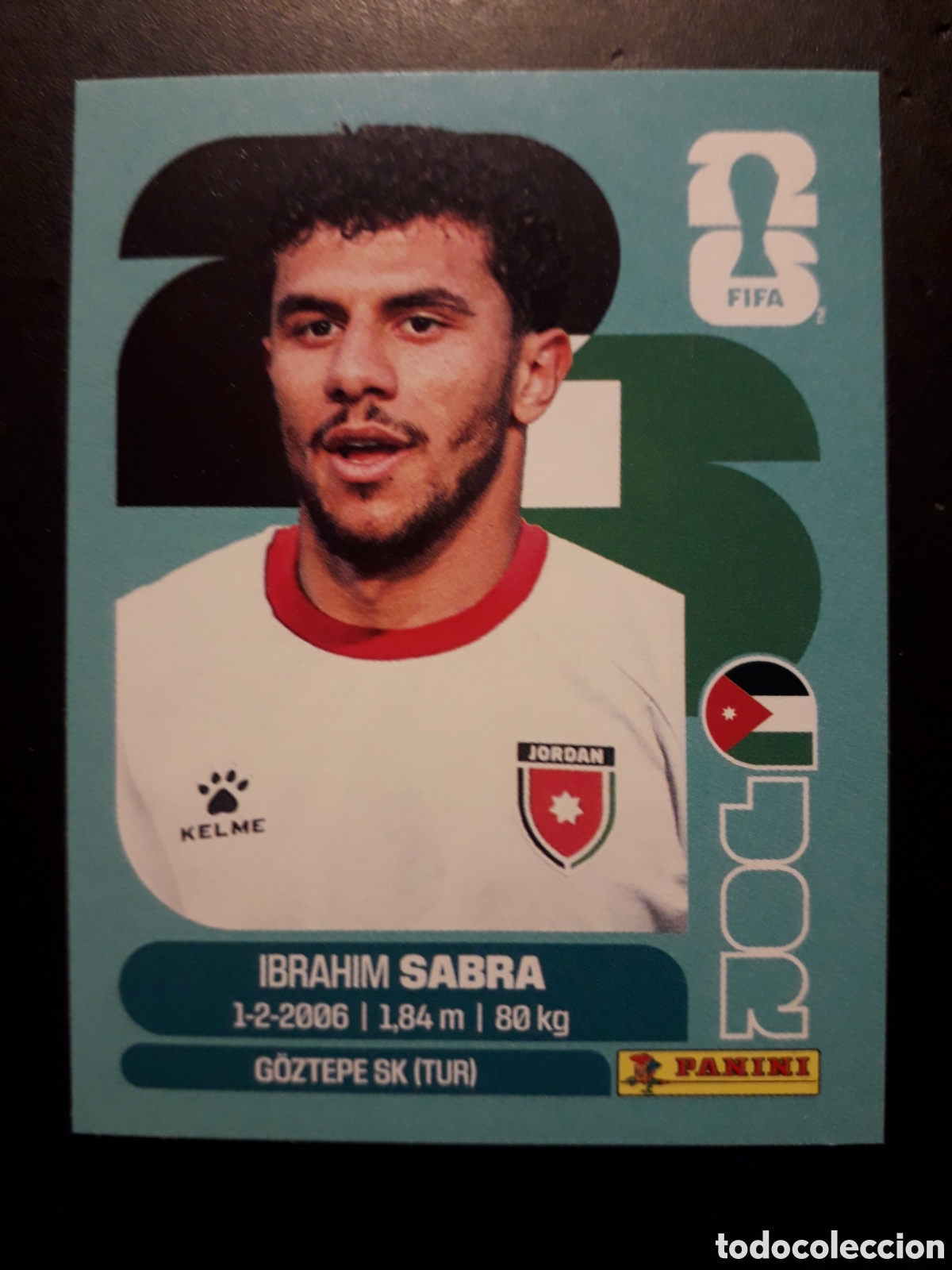 Cromos de F&uacute;tbol: SABRA JORDANIA JOR 20 MUNDIAL F&Uacute;TBOL 2026 FIFA WORLD CUP PANINI SIN PEGAR PEDIDO M&Iacute;NIMO 3&euro;