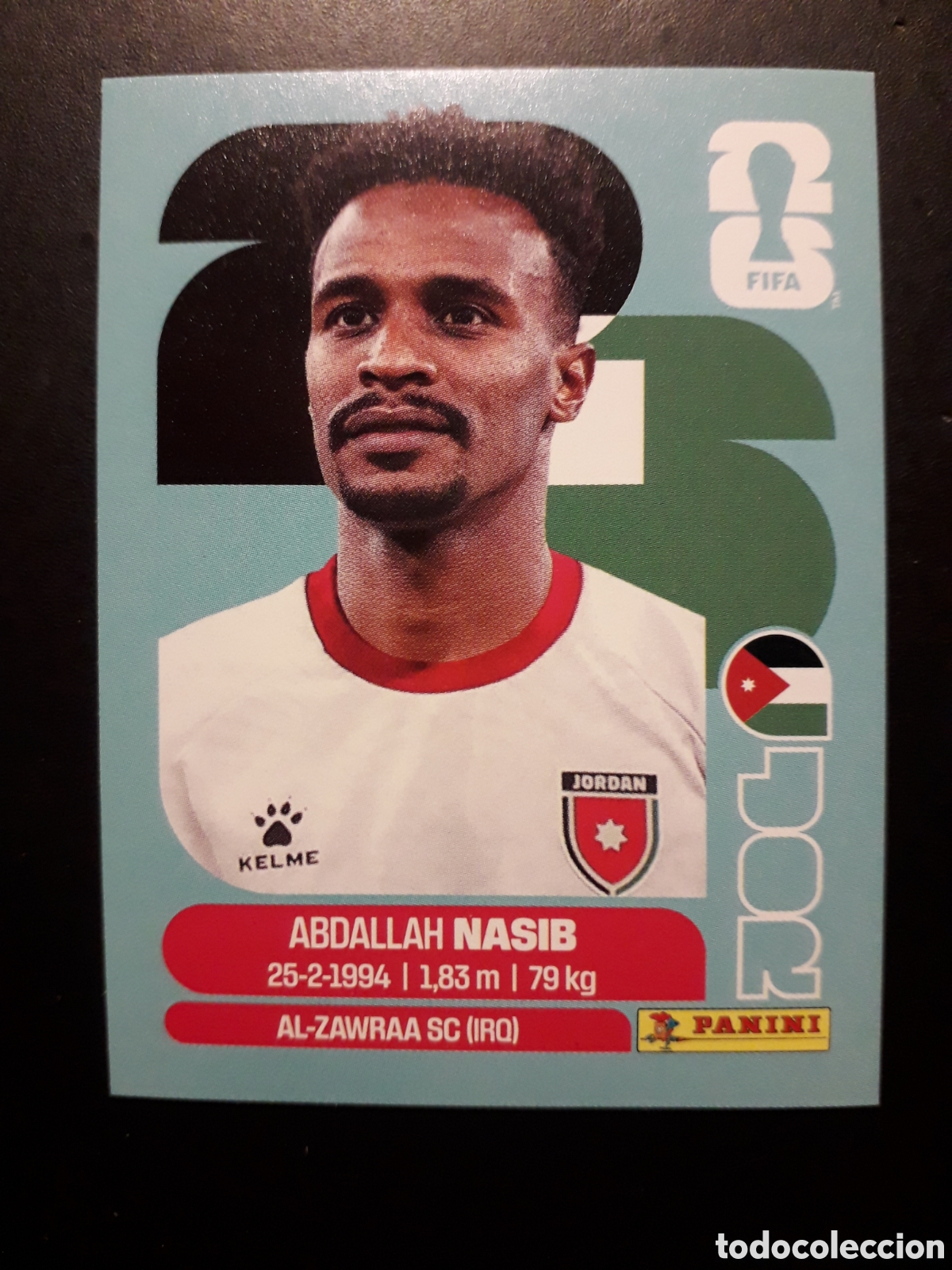 Cromos de F&uacute;tbol: NASIB JORDANIA JOR 6 MUNDIAL F&Uacute;TBOL 2026 FIFA WORLD CUP PANINI SIN PEGAR PEDIDO M&Iacute;NIMO 3&euro;