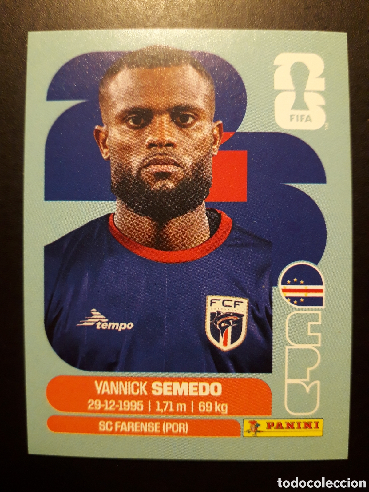 Cromos de F&uacute;tbol: YANNICK SEMEDO CABO VERDE CPV 9 MUNDIAL F&Uacute;TBOL 2026 FIFA WORLD CUP PANINI SIN PEGAR PEDIDO M&Iacute;NIMO 3&euro;