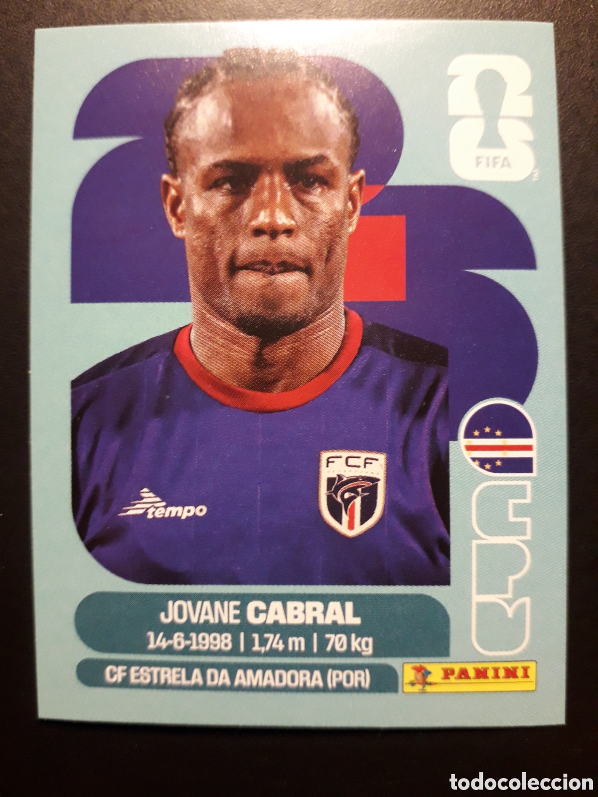 Cromos de F&uacute;tbol: CABRAL CABO VERDE CPV 16 MUNDIAL F&Uacute;TBOL 2026 FIFA WORLD CUP PANINI SIN PEGAR PEDIDO M&Iacute;NIMO 3&euro;