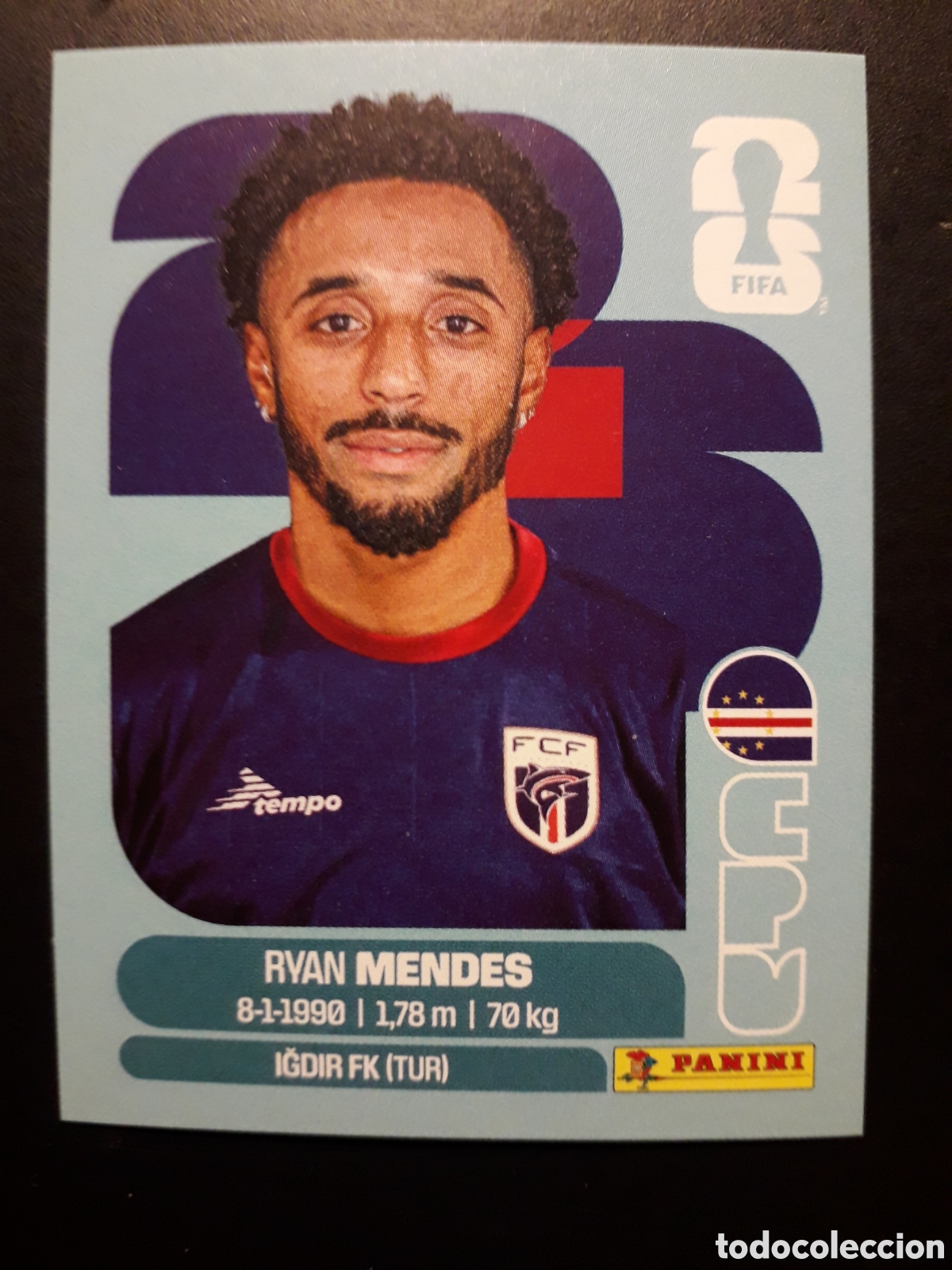 Cromos de F&uacute;tbol: MENDES CABO VERDE CPV 17 MUNDIAL F&Uacute;TBOL 2026 FIFA WORLD CUP PANINI SIN PEGAR PEDIDO M&Iacute;NIMO 3&euro;