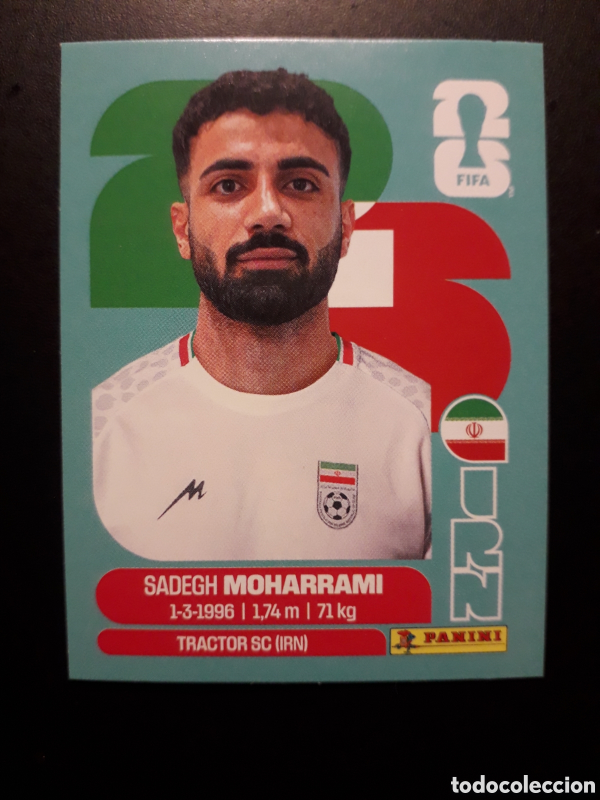 Cromos de F&uacute;tbol: MOHARRAMI IR&Aacute;N IRN 9 MUNDIAL F&Uacute;TBOL 2026 FIFA WORLD CUP PANINI SIN PEGAR PEDIDO M&Iacute;NIMO 3&euro;