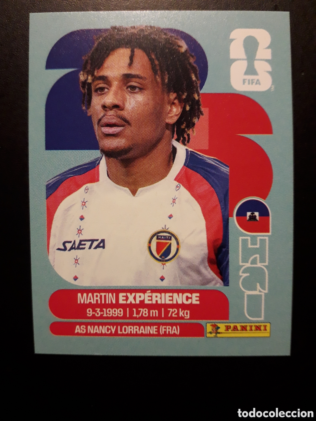 Cromos de F&uacute;tbol: EXP&Eacute;RIENCE HAIT&Iacute; HAI 4 MUNDIAL F&Uacute;TBOL 2026 FIFA WORLD CUP PANINI SIN PEGAR PEDIDO M&Iacute;NIMO 3&euro;