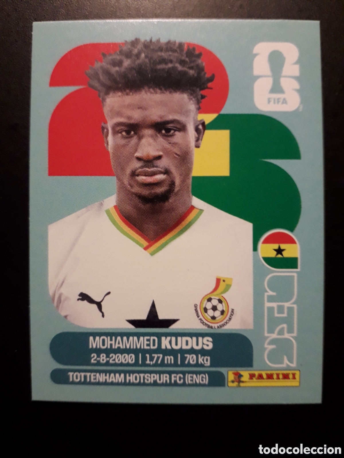 Cromos de F&uacute;tbol: KUDUS GHANA GHA 14 MUNDIAL F&Uacute;TBOL 2026 FIFA WORLD CUP PANINI SIN PEGAR PEDIDO M&Iacute;NIMO 3&euro;