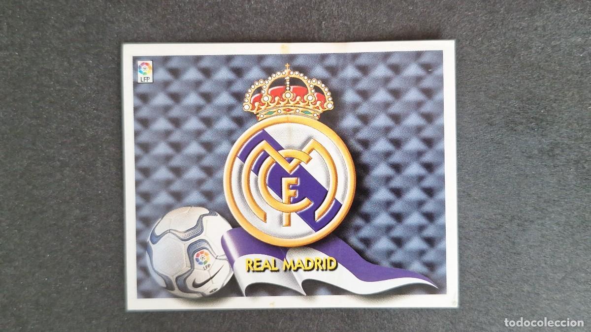 Cromos de F&uacute;tbol: L5 ESCUDO REAL MADRID LIGA ESTE 2000 2001 00 01 NUNCA PEGADO SIN PEGAR