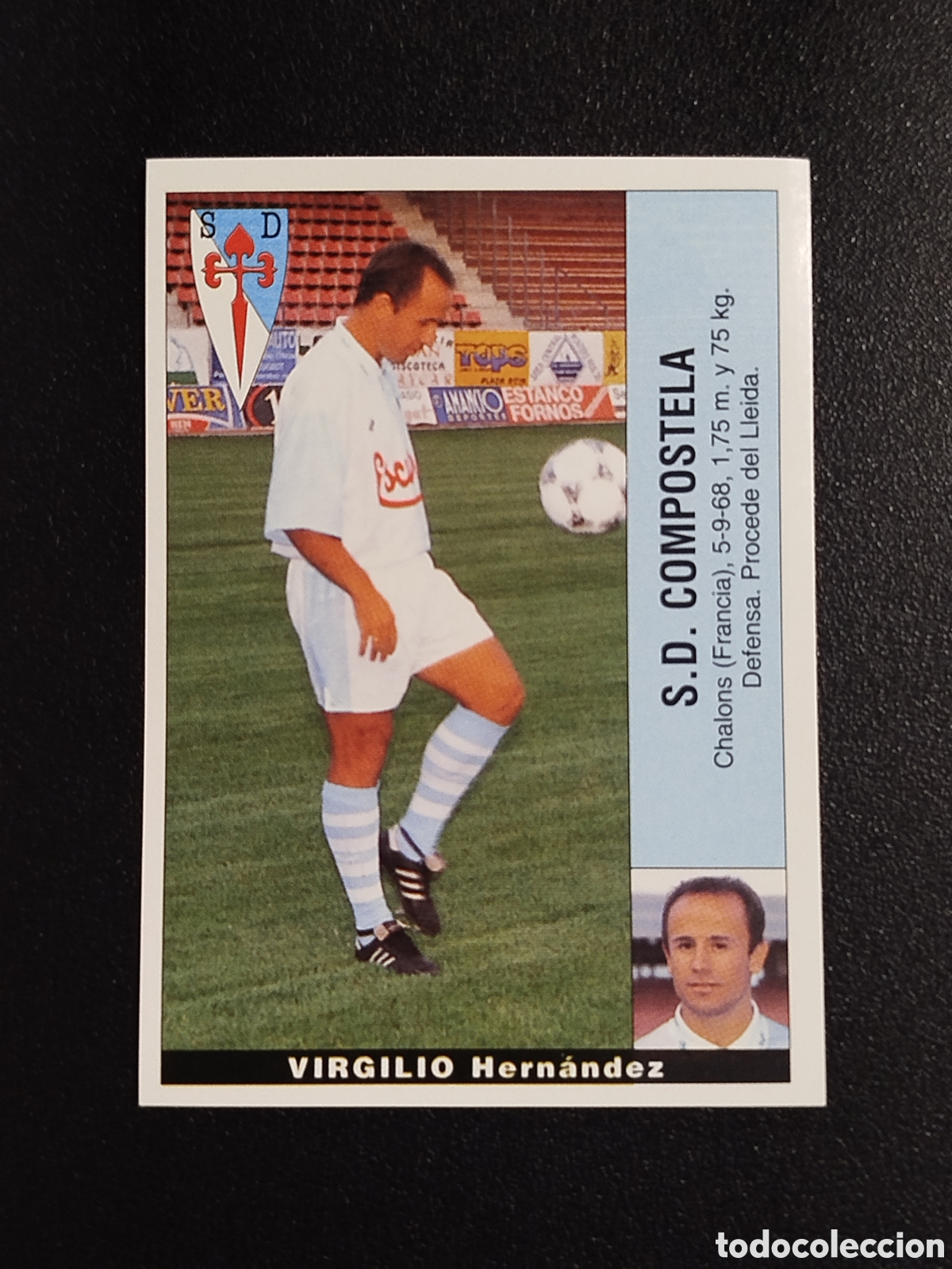 Cromos de F&uacute;tbol: COLOCA CROMO VIRGILIO COMPOSTELA SUSTITUYE PANINI LIGA 1995 95 96 NUNCA PEGADO SIN PEGAR