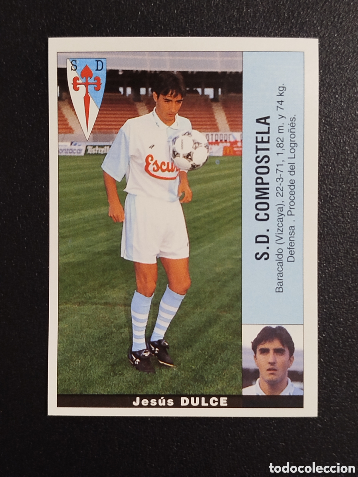 Cromos de F&uacute;tbol: COLOCA CROMO DULCE COMPOSTELA SUSTITUYE PANINI LIGA 1995 95 96 NUNCA PEGADO SIN PEGAR
