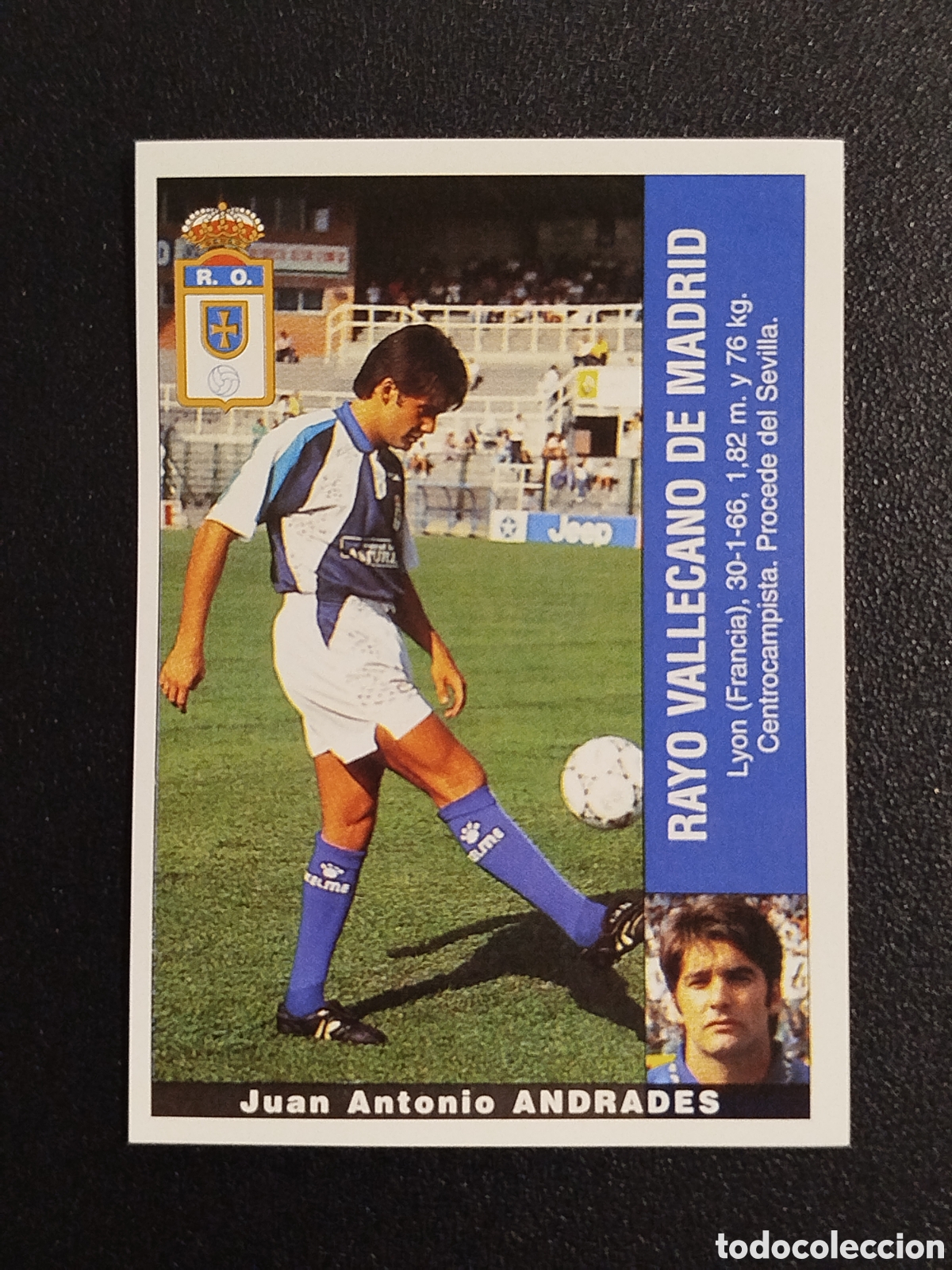 Cromos de F&uacute;tbol: COLOCA CROMO ANDRADES OVIEDO RAYO VALLECANO SUSTITUYE PANINI LIGA 1995 95 96 NUNCA PEGADO SIN PEGAR
