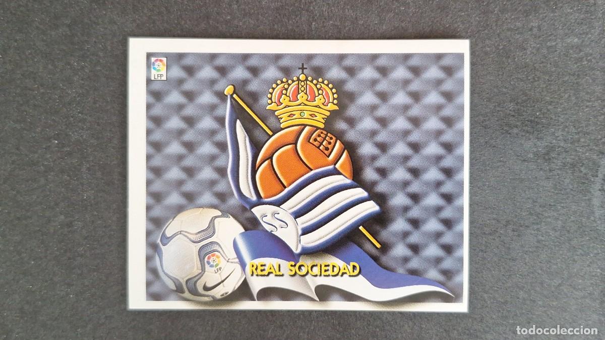 Cromos de F&uacute;tbol: L5 ESCUDO REAL SOCIEDAD LIGA ESTE 2000 2001 00 01 NUNCA PEGADO SIN PEGAR