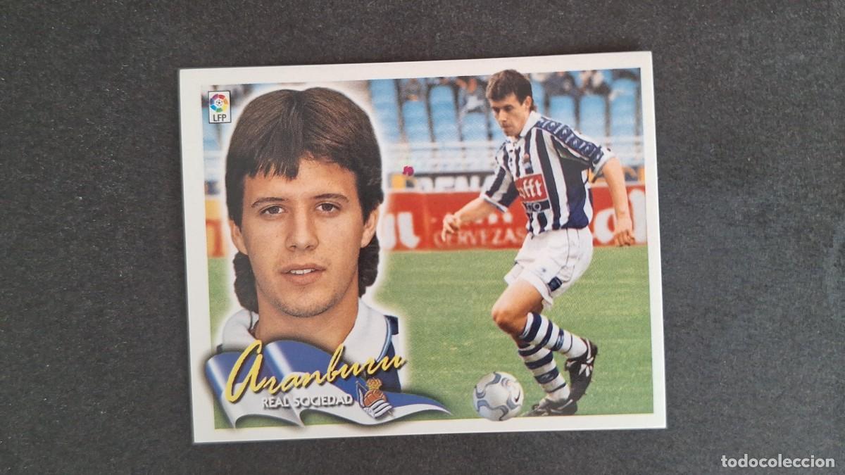 Cromos de F&uacute;tbol: L5 ARANBURU REAL SOCIEDAD LIGA ESTE 2000 2001 00 01 NUNCA PEGADO SIN PEGAR