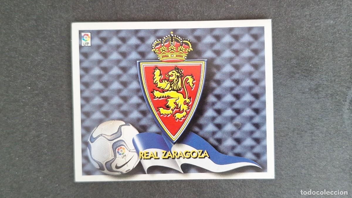 Cromos de F&uacute;tbol: L5 ESCUDO REAL ZARAGOZA LIGA ESTE 2000 2001 00 01 NUNCA PEGADO SIN PEGAR