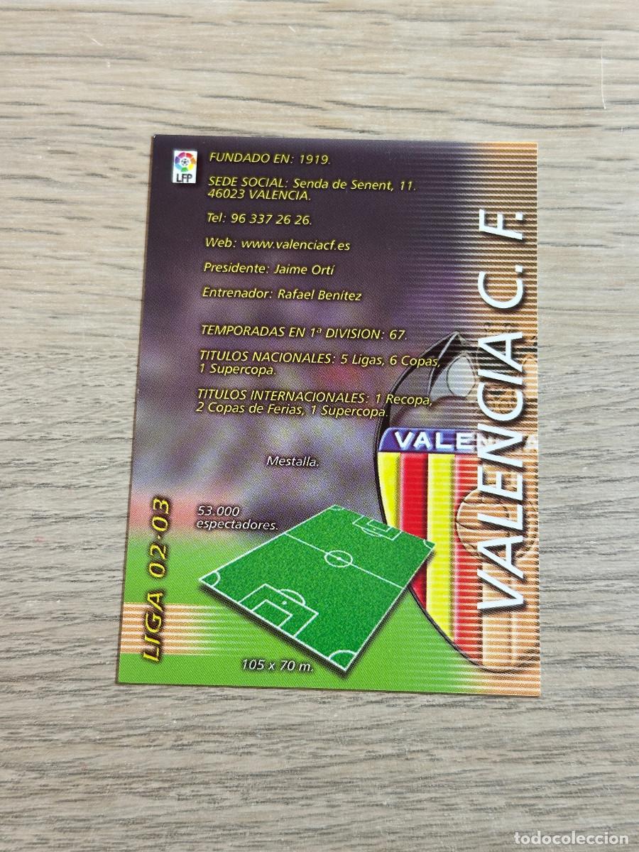 Cartes &agrave; collectionner de Football: INDICE ESCUDO n&ordm; 307 VALENCIA MEGAFICHAS 2002 2003 MEGACRACKS PANINI 02 03