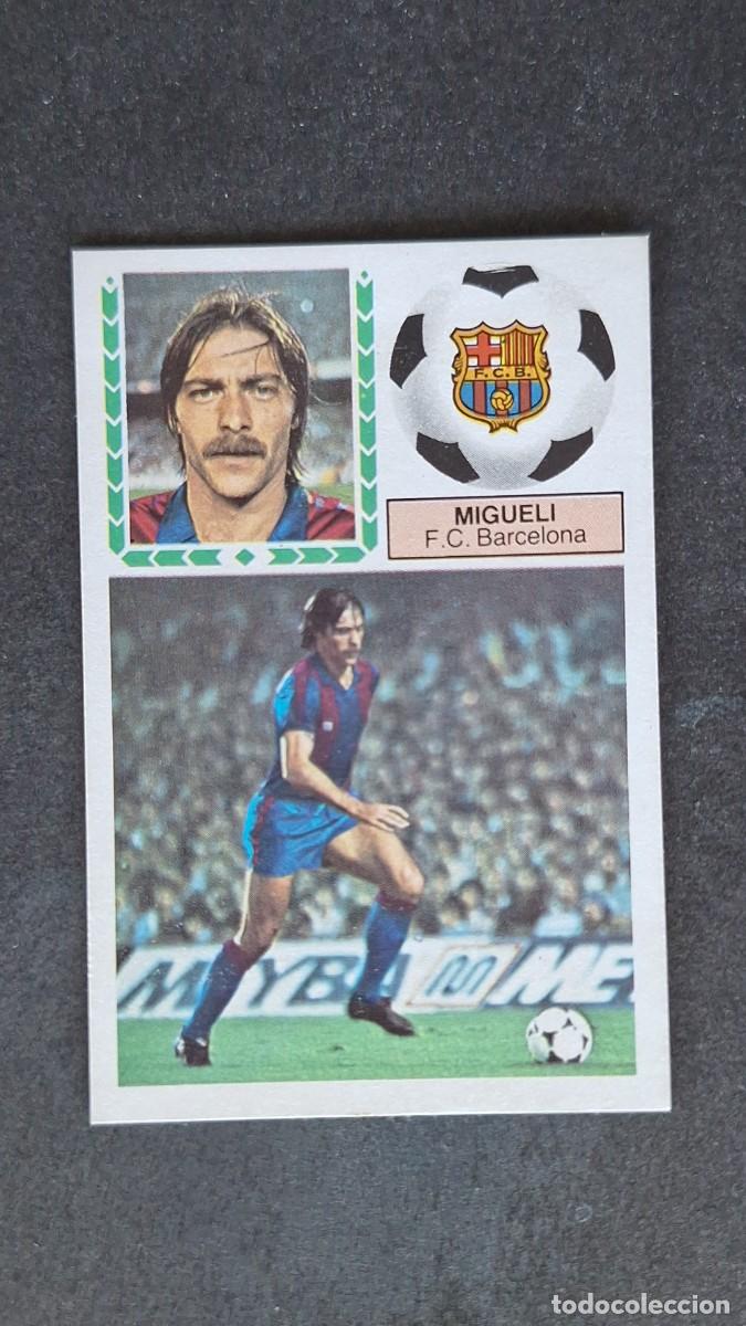 Football Stickers: L4 MIGUELI F. C. BARCELONA LIGA ESTE 1983 1984 83 84 DESPEGADO RECUPERADO