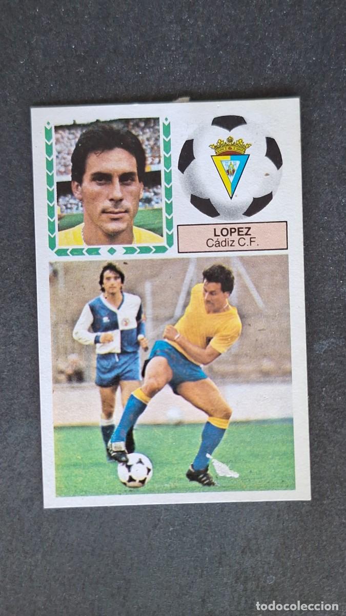 Cromos de F&uacute;tbol: L4 LOPEZ CADIZ C. F. LIGA ESTE 1983 1984 83 84 DESPEGADO RECUPERADO