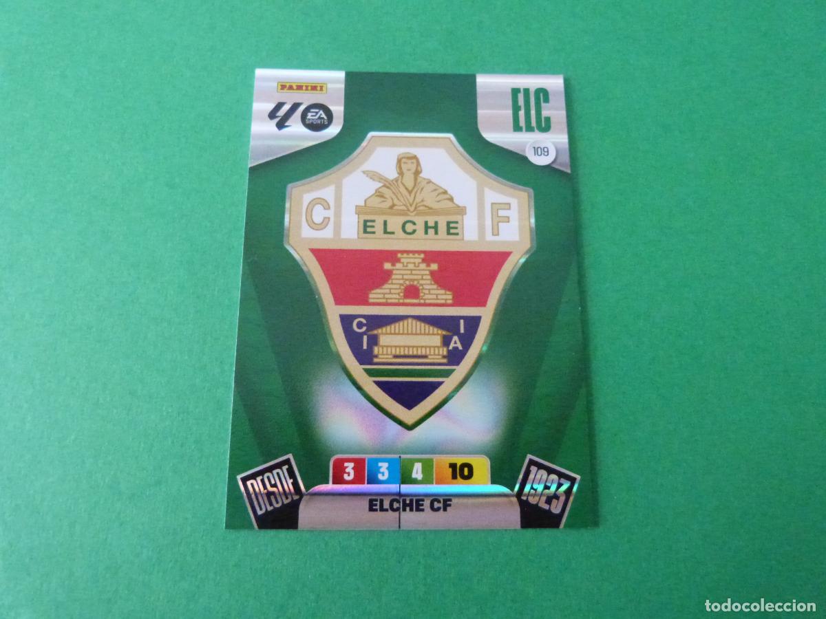 Football Stickers: TRADING CARD FUTBOL ESCUDO ELCHE C.F. N&ordm; 109 LIGA ADRENALYN XL 2025-2026/25-26 PANINI