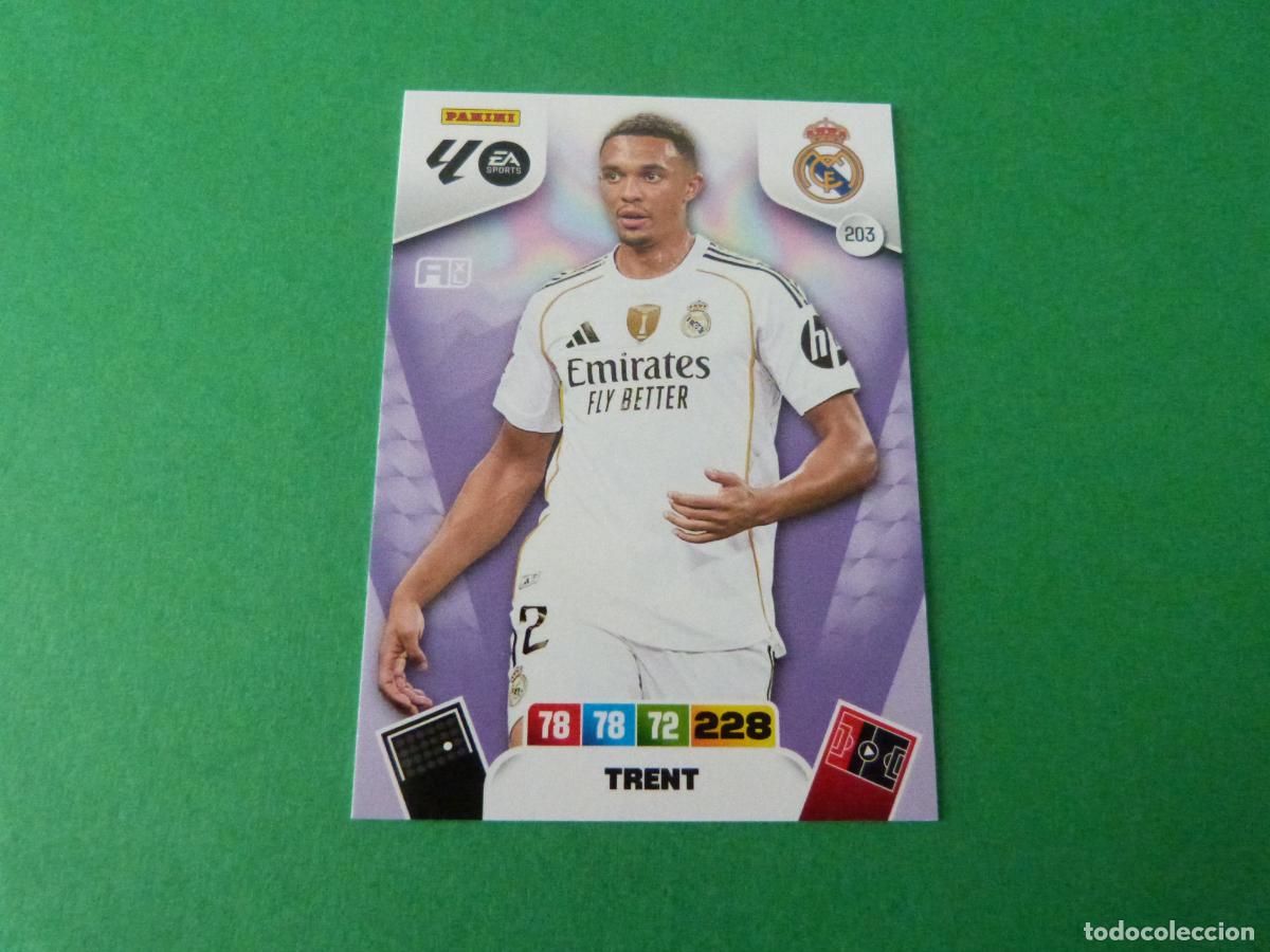 Football Stickers: TRADING CARD FUTBOL TRENT REAL MADRID C.F. N&ordm; 203 LIGA ADRENALYN XL 2025-2026/25-26 PANINI