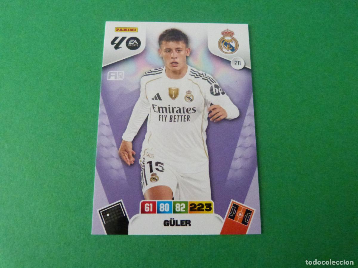 Football Stickers: TRADING CARD FUTBOL ARDA G&Uuml;LER REAL MADRID C.F. N&ordm; 211 LIGA ADRENALYN XL 2025-2026/25-26 PANINI