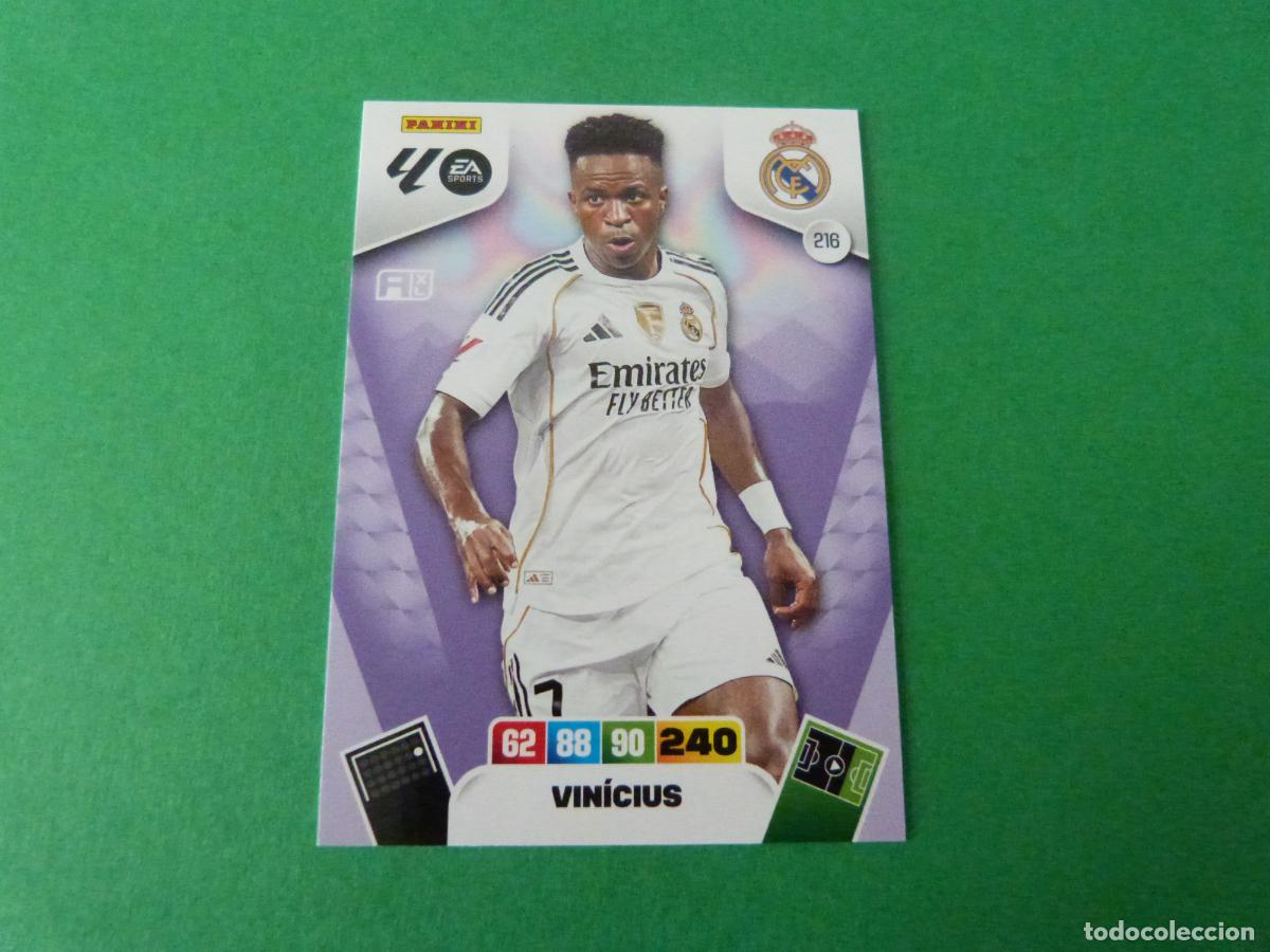 Football Stickers: TRADING CARD FUTBOL VINICIUS REAL MADRID C.F. N&ordm; 216 LIGA ADRENALYN XL 2025-2026/25-26 PANINI