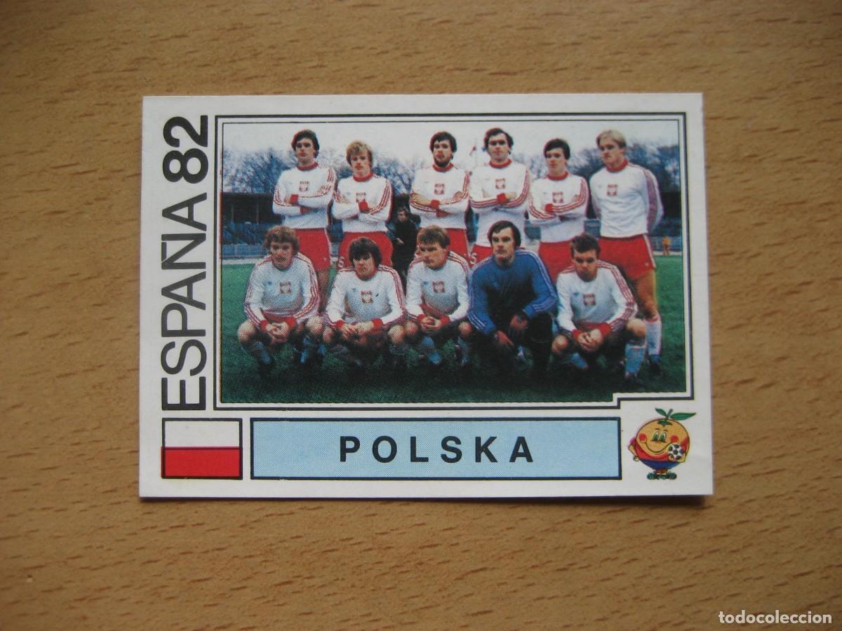 Cromos de F&uacute;tbol: ESPA&Ntilde;A 82 - N&ordm; 55 EQUIPO - POLONIA - PANINI