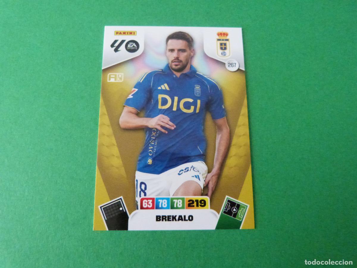 Cromos de F&uacute;tbol: TRADING CARD FUTBOL BREKALO REAL OVIEDO C.F. N&ordm; 267 LIGA ADRENALYN XL 2025-2026/25-26 PANINI