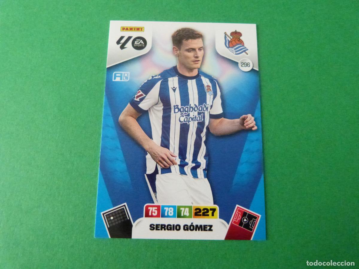 Cromos de F&uacute;tbol: TRADING CARD FUTBOL SERGIO GOMEZ REAL SOCIEDAD N&ordm; 296 LIGA ADRENALYN XL 2025-2026/25-26 PANINI