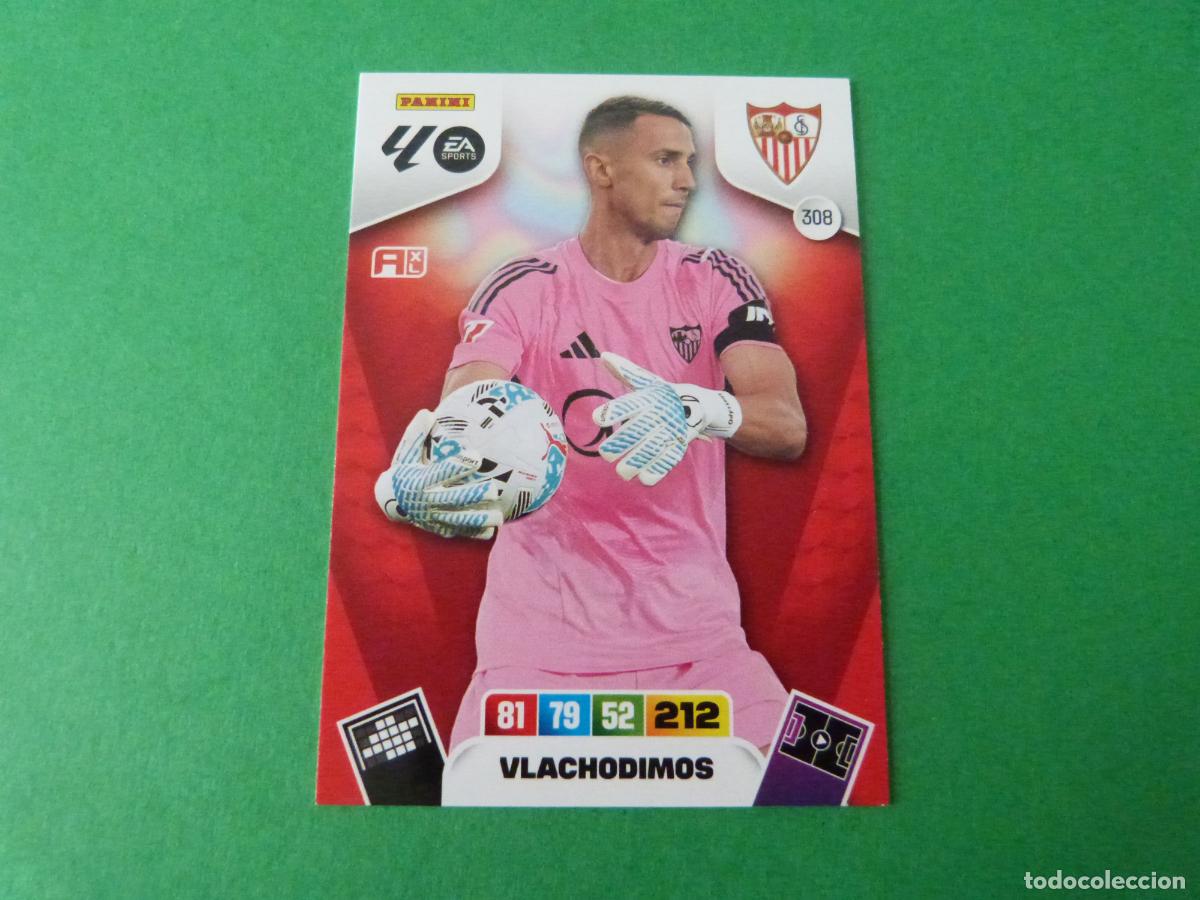 Football Stickers: TRADING CARD FUTBOL VLACHODIMOS SEVILLA F.C. N&ordm; 308 LIGA ADRENALYN XL 2025-2026/25-26 PANINI