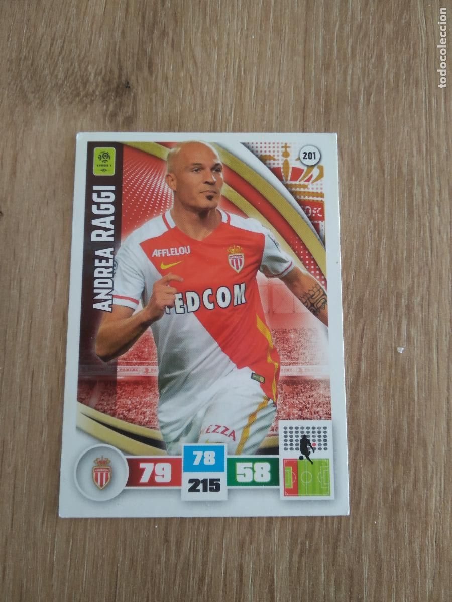 Football Stickers: 201 ANDREA RAGGI MONACO CROMO FUTBOL PANINI LIGA FRANCIA 2016-2017 FOOT LIGUE 1 ADRENALYN 16-17