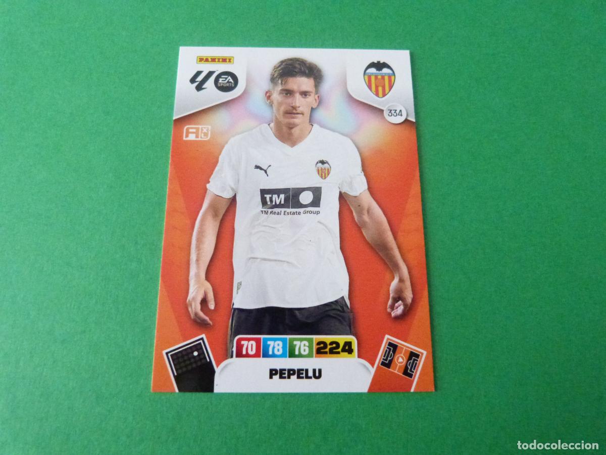 Cromos de F&uacute;tbol: TRADING CARD FUTBOL PEPELU VALENCIA C.F. N&ordm; 334 LIGA ADRENALYN XL 2025-2026/25-26 PANINI