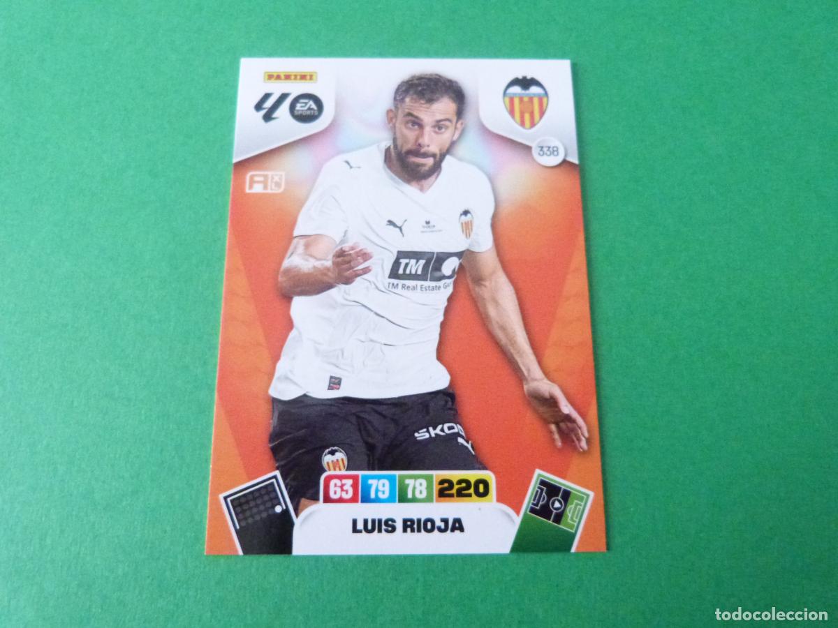 Cromos de F&uacute;tbol: TRADING CARD FUTBOL LUIS RIOJA VALENCIA C.F. N&ordm; 338 LIGA ADRENALYN XL 2025-2026/25-26 PANINI