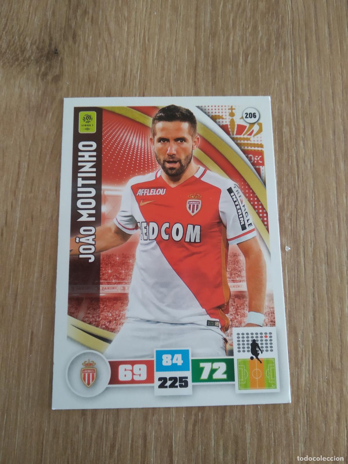 Cromos de F&uacute;tbol: 206 MOUTINHO MONACO CROMO FUTBOL PANINI LIGA FRANCIA 2016-2017 FOOT LIGUE 1 ADRENALYN 16-17