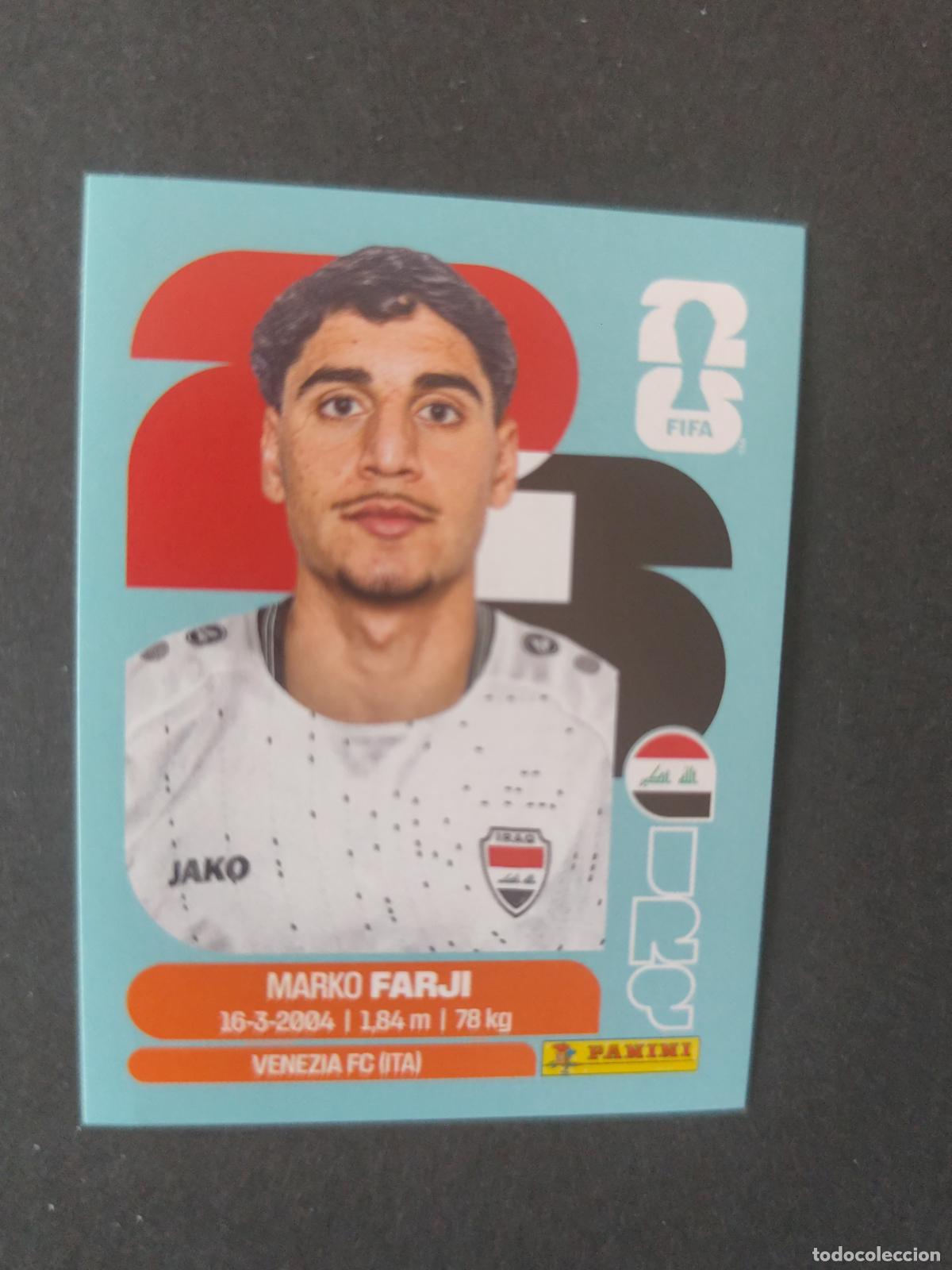 Football Stickers: IRQ16 MARKO FARJI 16 IRAQ MUNDIAL FIFA WORLD CUP 2026 STICKER PANINI SIN PEGAR
