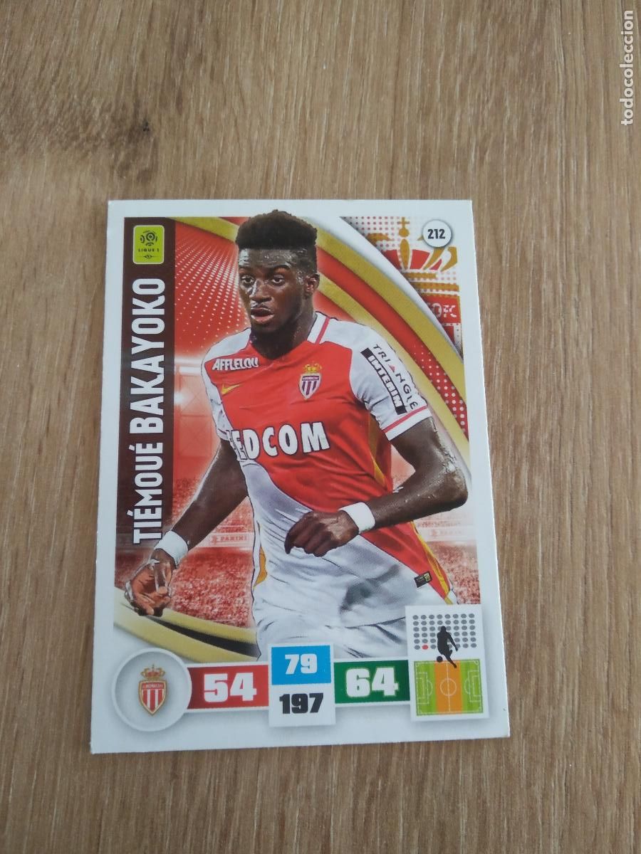 Cromos de F&uacute;tbol: 212 BAKAYOKO MONACO CROMO FUTBOL PANINI LIGA FRANCIA 2016-2017 FOOT LIGUE 1 ADRENALYN 16-17