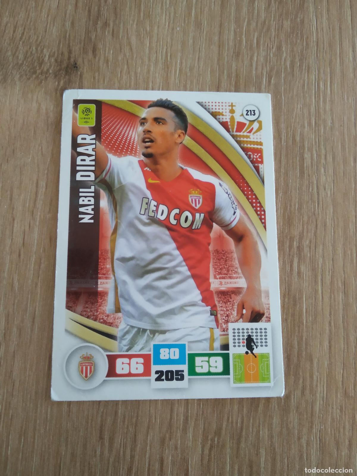 Cromos de F&uacute;tbol: 213 NABIL DIRAR MONACO CROMO FUTBOL PANINI LIGA FRANCIA 2016-2017 FOOT LIGUE 1 ADRENALYN 16-17