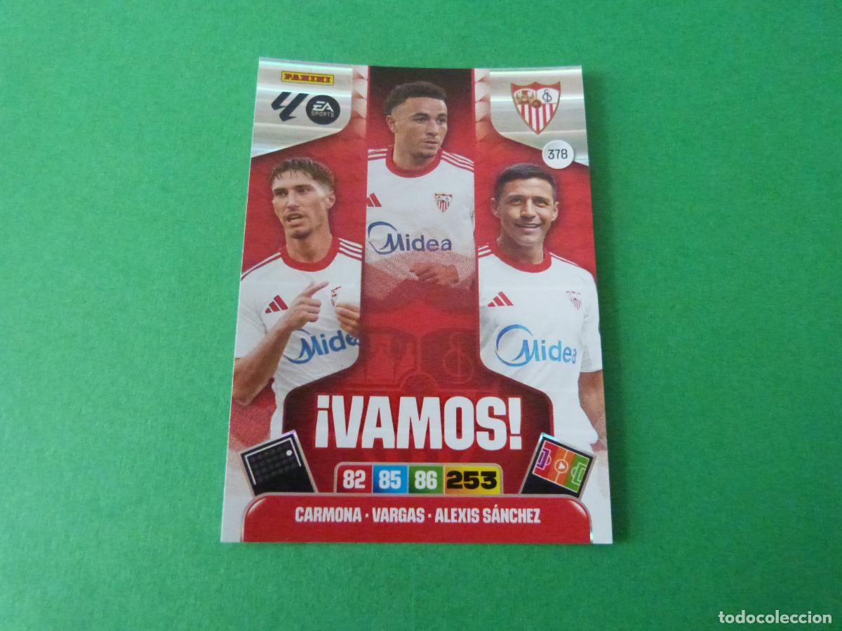 Cromos de F&uacute;tbol: TRADING CARD FUTBOL CARMONA VARGAS ALEXIS SANCHEZ N&ordm; 378 LIGA ADRENALYN XL 2025-2026/25-26 PANINI