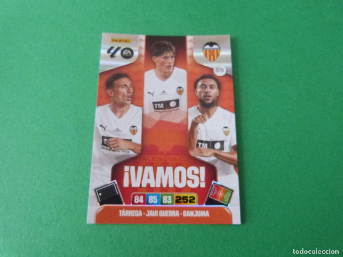 Cromos de F&uacute;tbol: TRADING CARD FUTBOL TARREGA JAVI GUERRA DANJUMA N&ordm; 379 LIGA ADRENALYN XL 2025-2026/25-26 PANINI