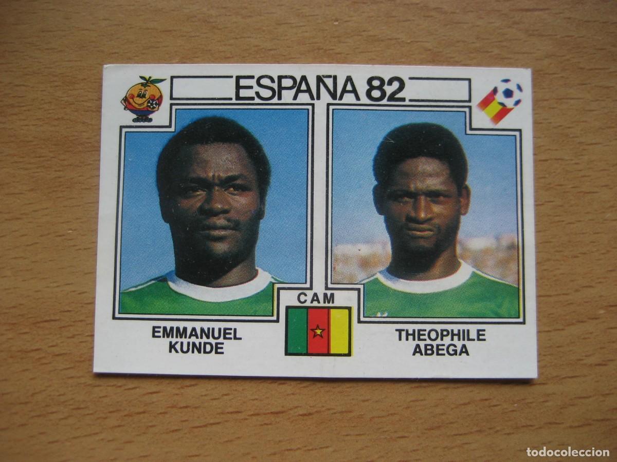 Cromos de F&uacute;tbol: ESPA&Ntilde;A 82 - N&ordm; 95 EMMANUEL KUNDE & THEOPHILE ABEGA - CAMERUN - PANINI