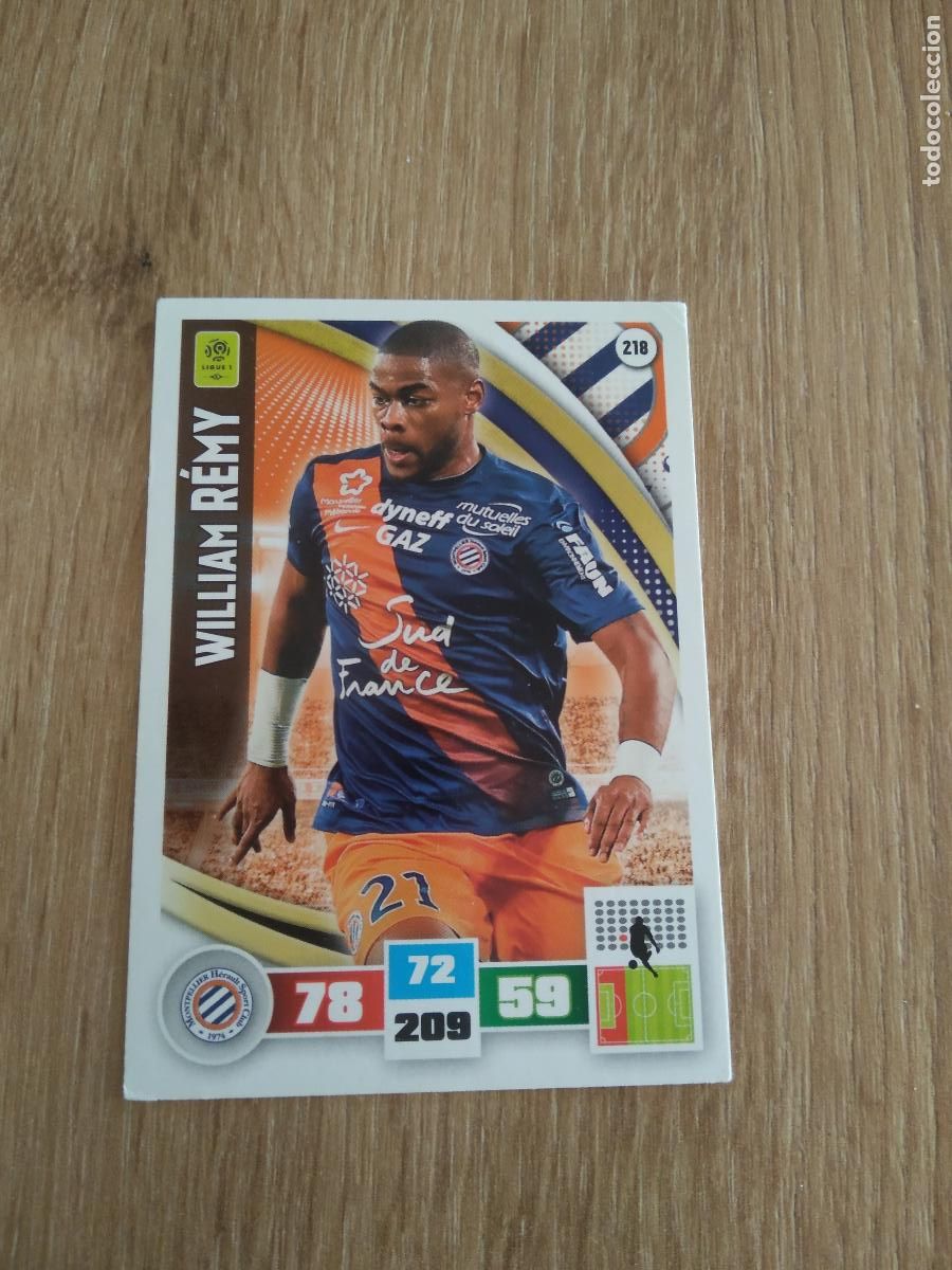 Cromos de F&uacute;tbol: 218 WILLIAM REMY MONTPELLIER CROMO FUTBOL PANINI LIGA FRANCIA 2016-2017 FOOT LIGUE 1 ADRENALYN 16-17