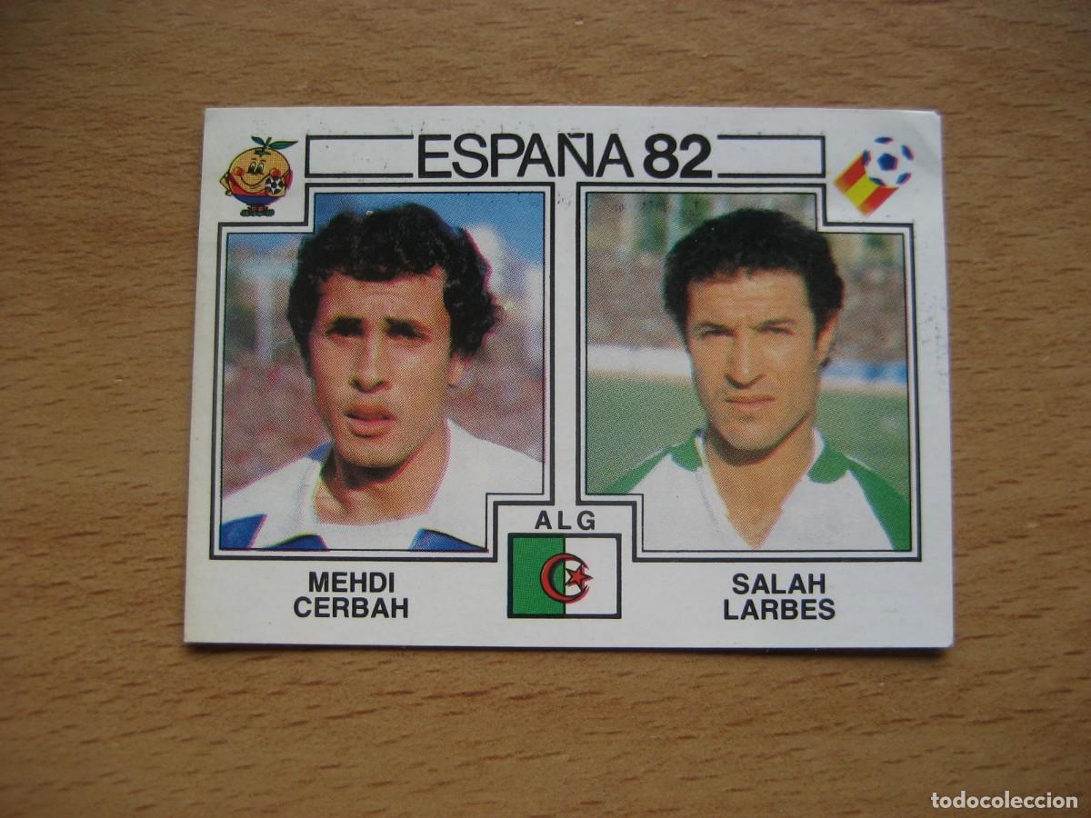 Cromos de F&uacute;tbol: ESPA&Ntilde;A 82 - N&ordm; 102 MEHDI CERBAH & SALAH LARBES - ARGELIA - PANINI
