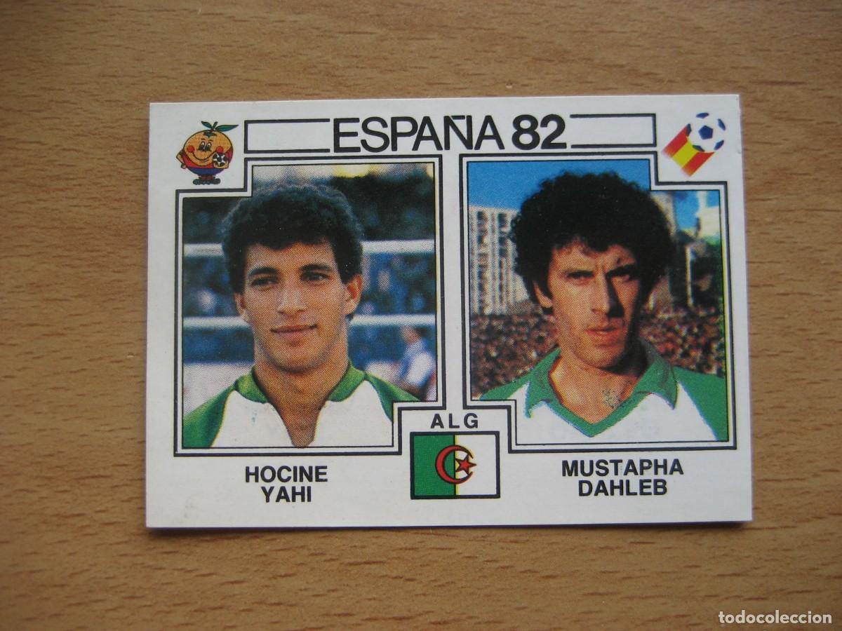 Figurine di Calcio: ESPA&Ntilde;A 82 - N&ordm; 107 HOCINE YAHI & MUSTAPHA DAHLEB - ARGELIA - PANINI