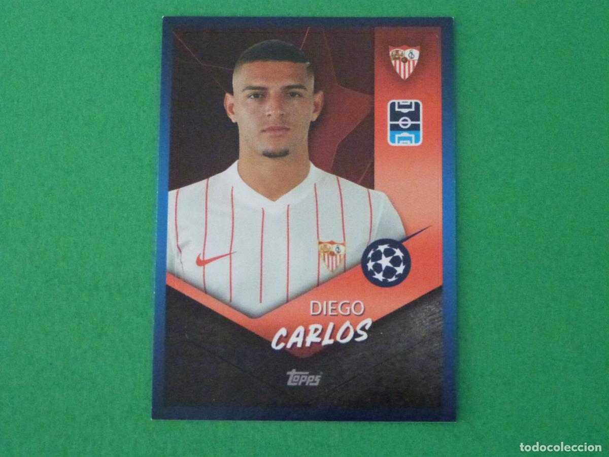 Football Stickers: CROMO FUTBOL DIEGO CARLOS SEVILLA F.C. SIN PEGAR N&ordm; 522 CHAMPIONS LEAGUE 2021-2022/21-22 TOPPS