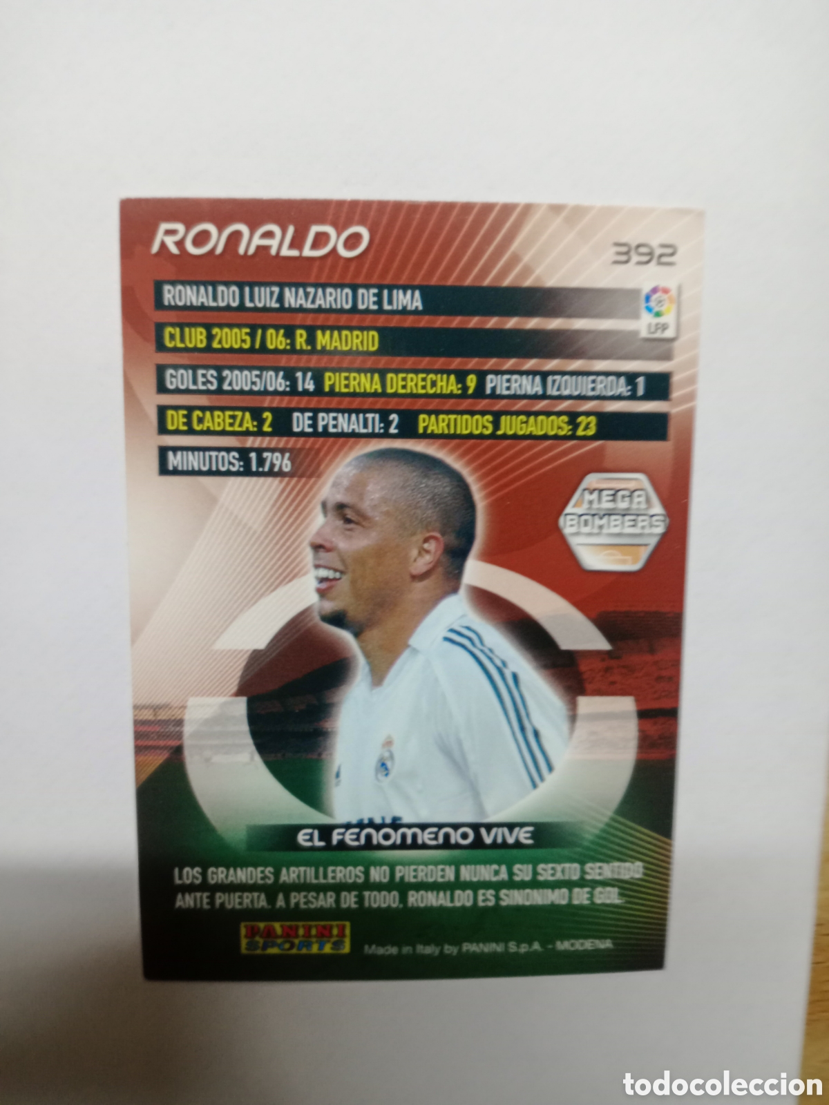 Cromos de Futebol: 2006 2007 06 07 MEGACRACKS CROMO EN BUEN ESTADO MEGA BOMBERS 14 GOLES REAL MADRID RONALDO N 392