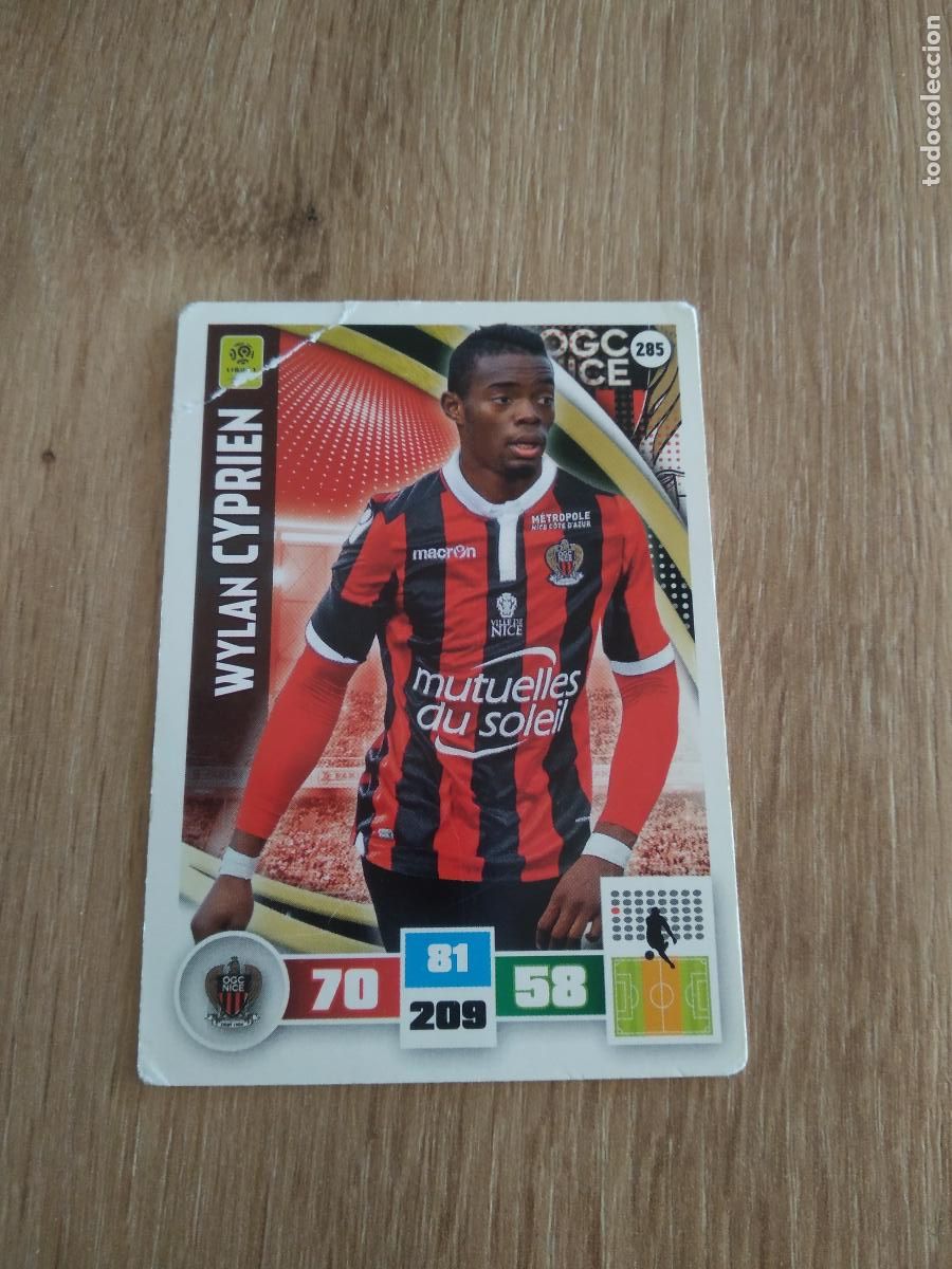 Cromos de Futebol: 285 WYLAN CYPRIEN NICE CROMO FUTBOL PANINI LIGA FRANCIA 2016-2017 FOOT LIGUE 1 ADRENALYN 16-17