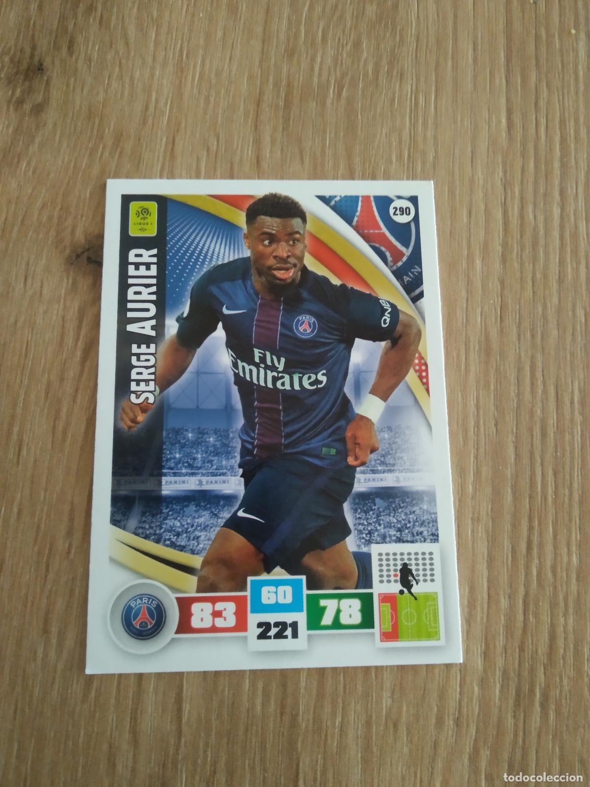 Fu&szlig;ball-Sticker: 290 SERGE AURIER PSG CROMO FUTBOL PANINI LIGA FRANCIA 2016-2017 FOOT LIGUE 1 ADRENALYN 16-17